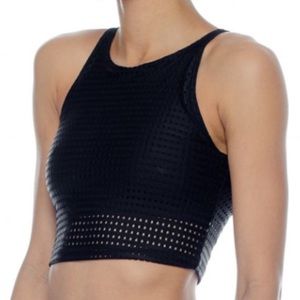 Onzie mesh/fishnet style crop with built in bra